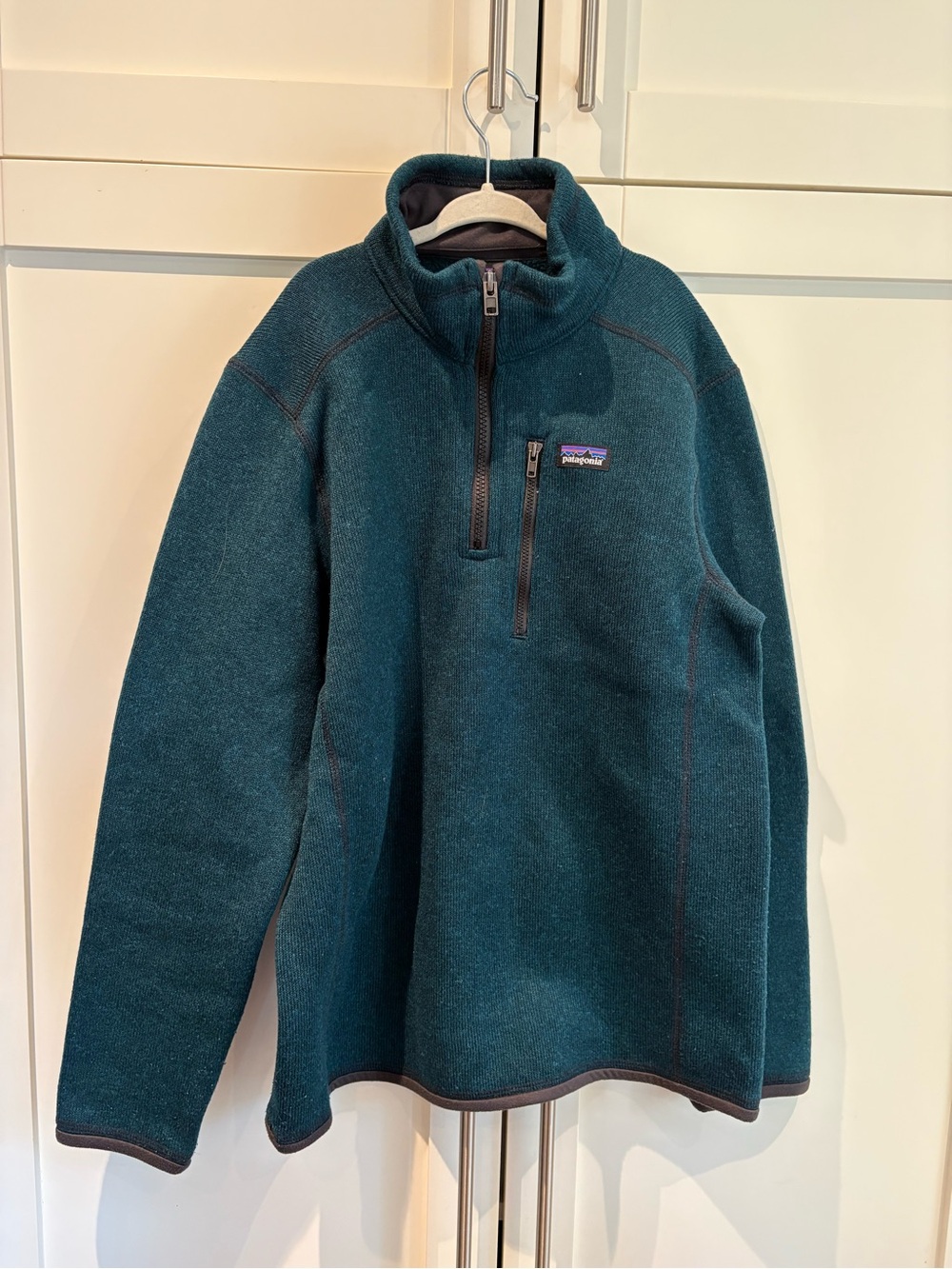 Patagonia Teal Quarter-Zip Better Seratee Fleece Pullover - Size XL 14 Boy/Girl